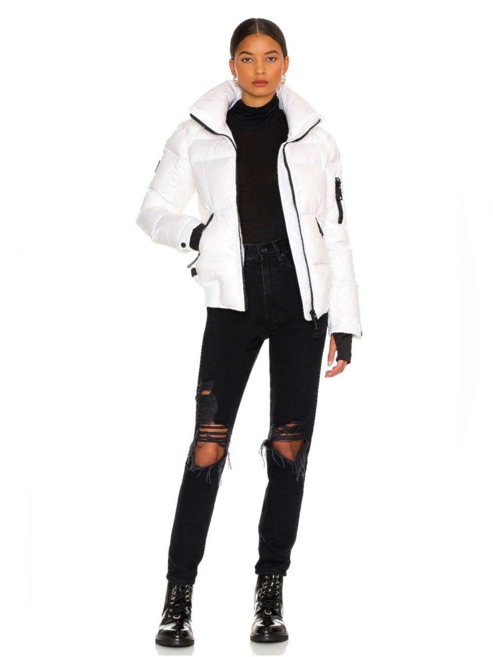 SAM Freestyle Bomber Puffer Jacket Snow White BNWT Size L